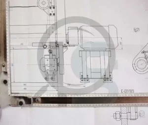 Inspeção Dimensional 22 Desenho técnico detalhado com medições para inspeção dimensional.