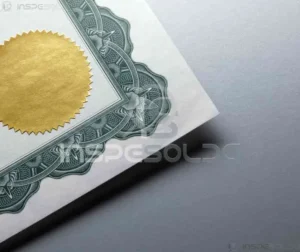 Certificado impresso representando qualificação de soldagem.