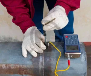 Equipamento da Inspesolda para execução de teste de impacto em materiais