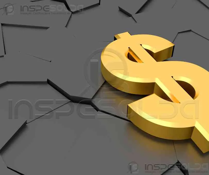 Ícone dourado de cifrão sobre fundo preto simbolizando retorno financeiro.