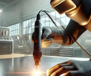 Processo de soldagem térmica para unir materiais metálicos com precisão.