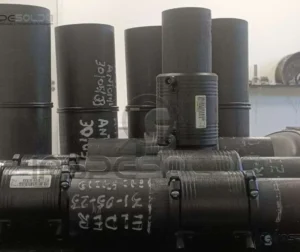 Teste De Estanqueidade 24 Tubos de polietileno preparados para o processo de termofusão, alinhados e prontos para a soldagem.
