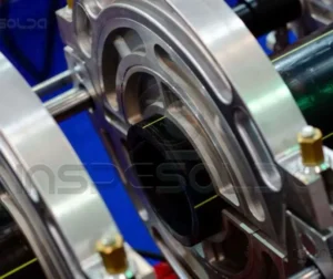 Certificação de Soldadores de Pead 3 Equipamento industrial utilizado em treinamento prático para certificação de soldadores.
