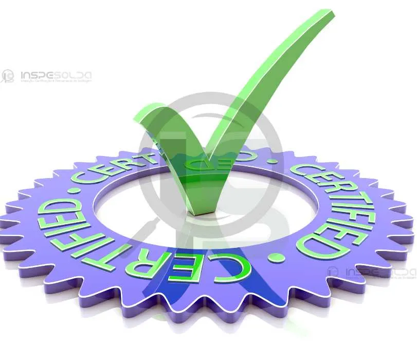 Ícone de um selo de certificação com um cheque verde, representando empresas certificadas e sua garantia de qualidade.