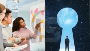Imagem representando o crescimento profissional, com aprendizado e certificação abrindo novas oportunidades na indústria.