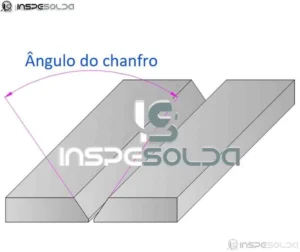 Ângulo do Chanfro (groove angle) 3 Imagem demonstrando o ângulo de chanfro em junta soldada