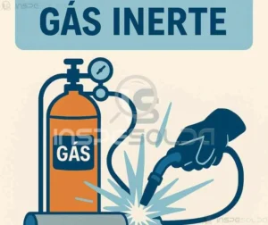 Gás inerte (inert gas) 16 Ilustração representando cilindro de gás inerte utilizado na proteção da poça de fusão durante a soldagem.