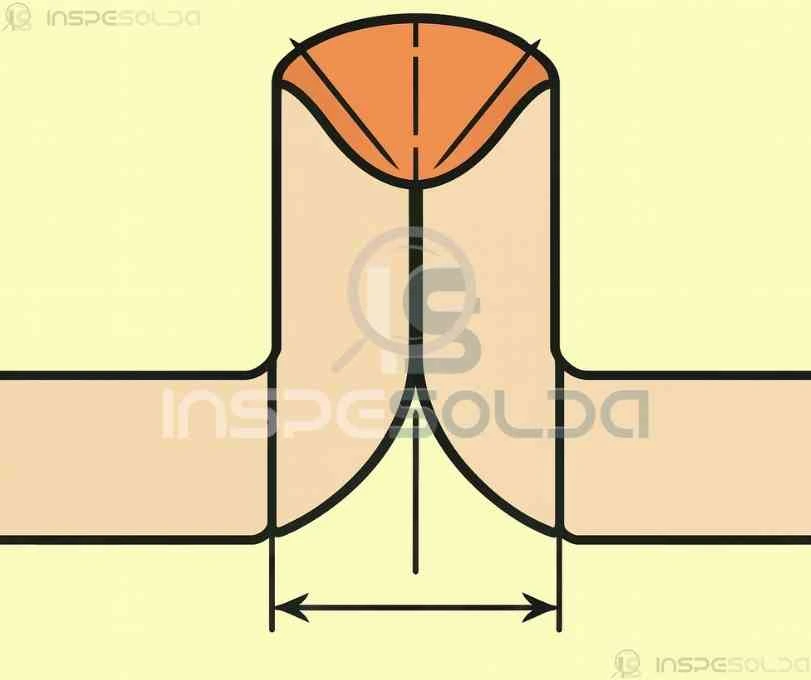 Imagem técnica ilustrando a soldagem de aresta, destacando a união entre duas chapas metálicas pelas bordas.